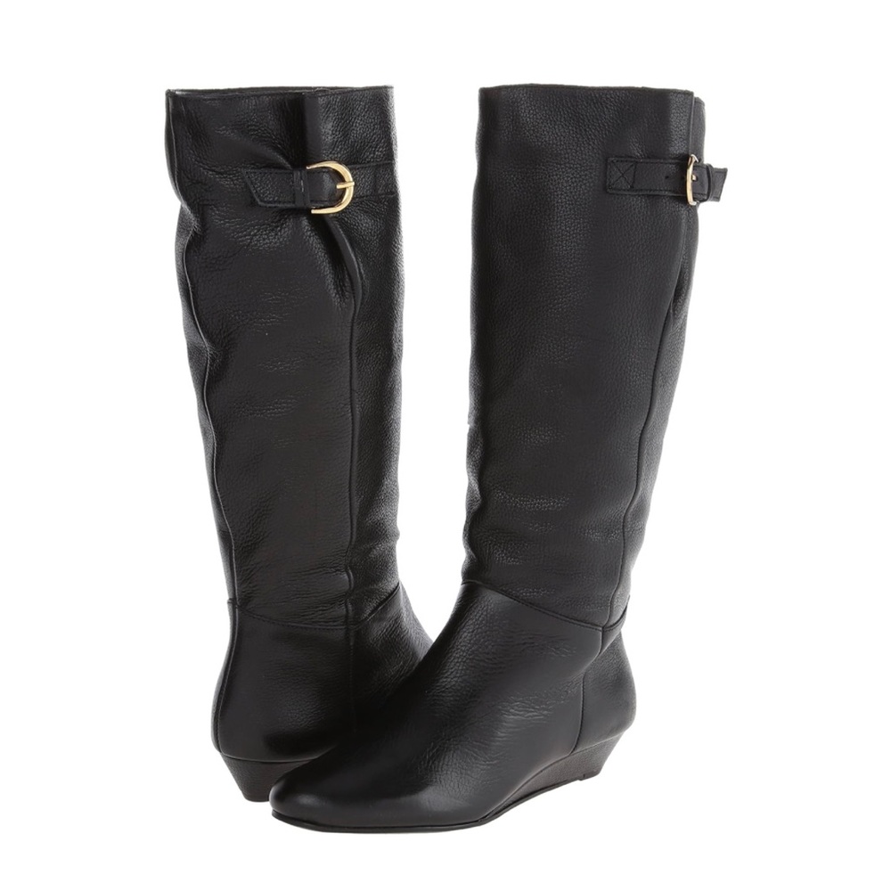 Steve Madden Women's Intyce Riding Boot Black Leather